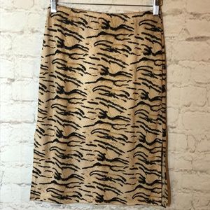 *NINETY PETITES PRINTED STRETCHY MIDI SKIRT